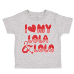Toddler Clothes I Heart My Lola and Lolo Grandpa Grandfather Toddler Shirt