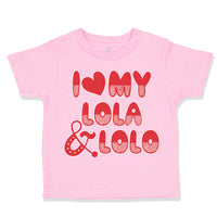 Toddler Clothes I Heart My Lola and Lolo Grandpa Grandfather Toddler Shirt