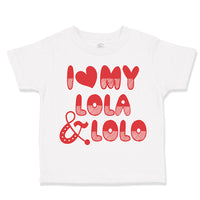 Toddler Clothes I Heart My Lola and Lolo Grandpa Grandfather Toddler Shirt