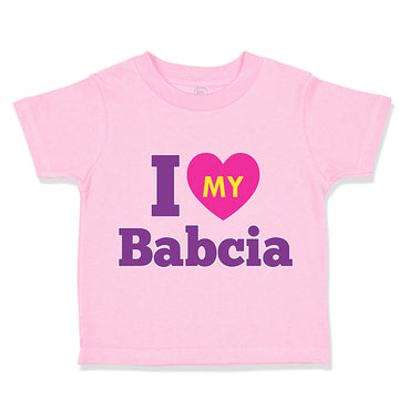 Toddler Girl Clothes I Love My Babcia Grandmother Grandma Toddler Shirt Cotton