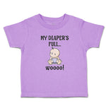 Toddler Clothes My Diaper's Full Woooo! Toddler Shirt Baby Clothes Cotton