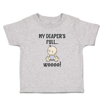 Toddler Clothes My Diaper's Full Woooo! Toddler Shirt Baby Clothes Cotton