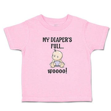 Toddler Clothes My Diaper's Full Woooo! Toddler Shirt Baby Clothes Cotton