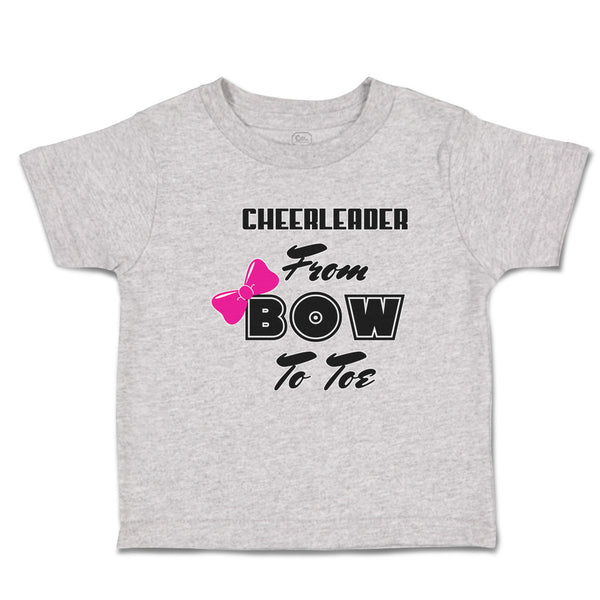Toddler Clothes Cheerleader from Bow to Toe Toddler Shirt Baby Clothes Cotton