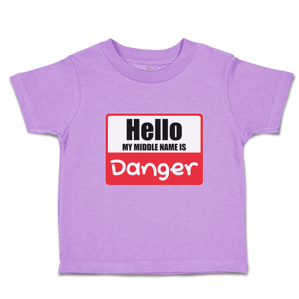 Toddler Clothes Hello My Middle Name Is Danger Toddler Shirt Baby Clothes Cotton