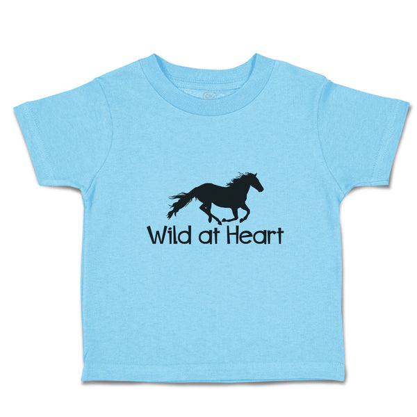 Toddler Clothes Wild at Heart An Silhouette Horse Running Toddler Shirt Cotton