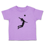 Toddler Girl Clothes Silhouette Girl Playing Throw Ball Toddler Shirt Cotton