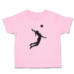 Toddler Girl Clothes Silhouette Girl Playing Throw Ball Toddler Shirt Cotton