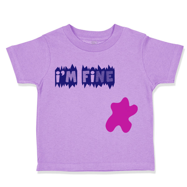 Toddler Clothes I'M Fine Funny Humor Toddler Shirt Baby Clothes Cotton