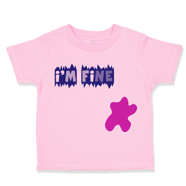 Toddler Clothes I'M Fine Funny Humor Toddler Shirt Baby Clothes Cotton