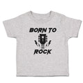 Cute Toddler Clothes Born to Rock with Guitar Toddler Shirt Baby Clothes Cotton