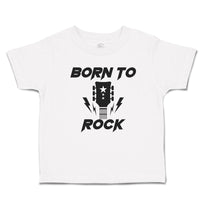 Cute Toddler Clothes Born to Rock with Guitar Toddler Shirt Baby Clothes Cotton