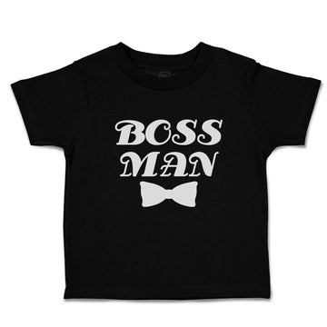 Cute Toddler Clothes Boss Man with Silhouette Bowtie Toddler Shirt Cotton