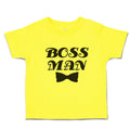 Cute Toddler Clothes Boss Man with Silhouette Bowtie Toddler Shirt Cotton