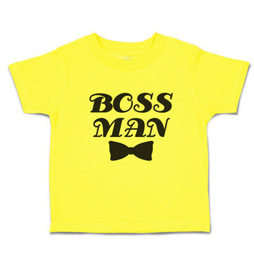 Cute Toddler Clothes Boss Man with Silhouette Bowtie Toddler Shirt Cotton