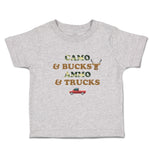 Cute Toddler Clothes Camo & Bucks Ammo & Trucks Toddler Shirt Cotton