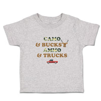 Cute Toddler Clothes Camo & Bucks Ammo & Trucks Toddler Shirt Cotton