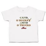Cute Toddler Clothes Camo & Bucks Ammo & Trucks Toddler Shirt Cotton