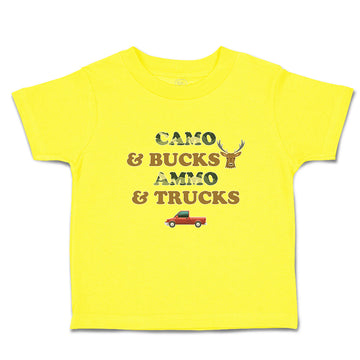 Cute Toddler Clothes Camo & Bucks Ammo & Trucks Toddler Shirt Cotton