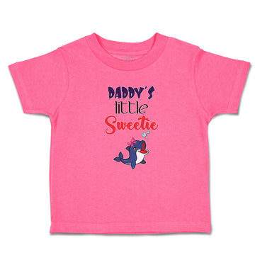 Toddler Girl Clothes Daddy's Little Sweetie with Cute Blue Dolphin on Bow Cotton
