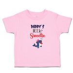 Toddler Girl Clothes Daddy's Little Sweetie with Cute Blue Dolphin on Bow Cotton