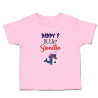 Toddler Girl Clothes Daddy's Little Sweetie with Cute Blue Dolphin on Bow Cotton