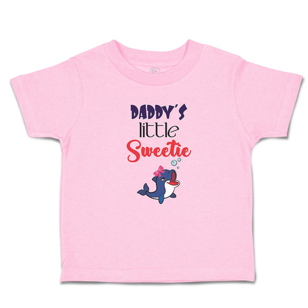 Toddler Girl Clothes Daddy's Little Sweetie with Cute Blue Dolphin on Bow Cotton