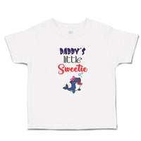 Toddler Girl Clothes Daddy's Little Sweetie with Cute Blue Dolphin on Bow Cotton