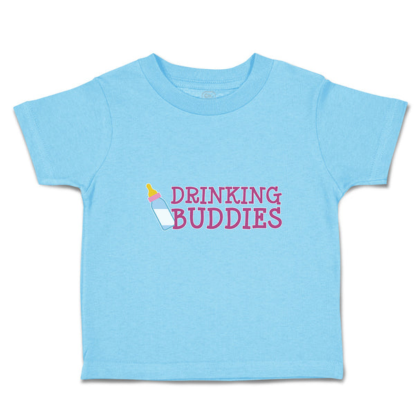 Toddler Clothes Drinking Buddies with Feeding Bottle Toddler Shirt Cotton