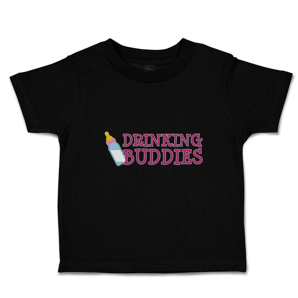 Toddler Clothes Drinking Buddies with Feeding Bottle Toddler Shirt Cotton