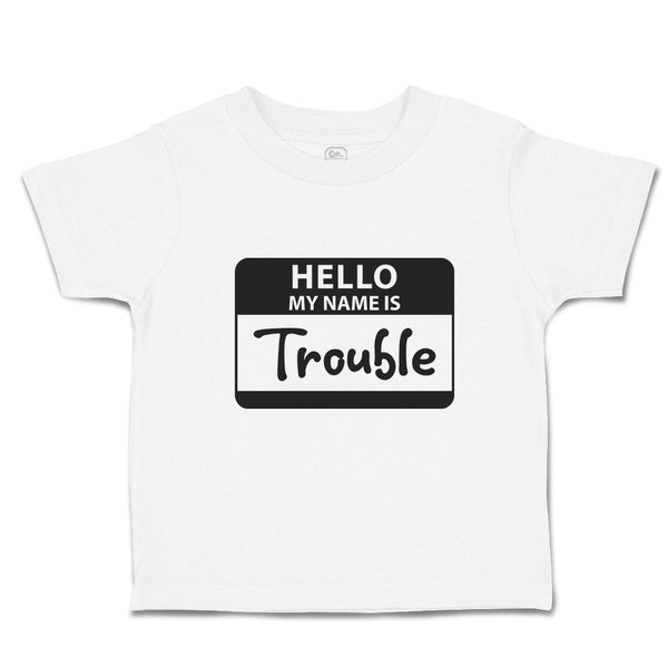 Toddler Clothes Hello My Name Is Trouble Toddler Shirt Baby Clothes Cotton