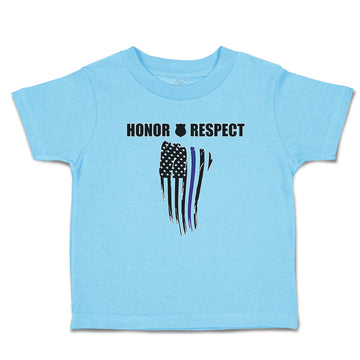 Cute Toddler Clothes Honor Respect An Police Flag Toddler Shirt Cotton