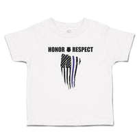 Cute Toddler Clothes Honor Respect An Police Flag Toddler Shirt Cotton