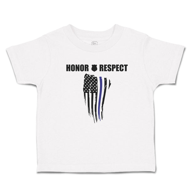 Cute Toddler Clothes Honor Respect An Police Flag Toddler Shirt Cotton