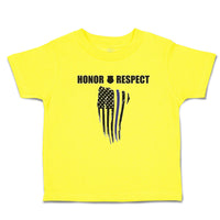 Cute Toddler Clothes Honor Respect An Police Flag Toddler Shirt Cotton