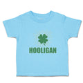Cute Toddler Clothes Hooligan with Irish Shamrock Leaf Toddler Shirt Cotton