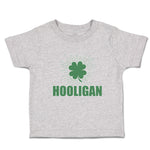 Cute Toddler Clothes Hooligan with Irish Shamrock Leaf Toddler Shirt Cotton