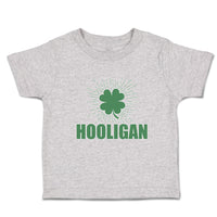 Cute Toddler Clothes Hooligan with Irish Shamrock Leaf Toddler Shirt Cotton