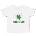Cute Toddler Clothes Hooligan with Irish Shamrock Leaf Toddler Shirt Cotton