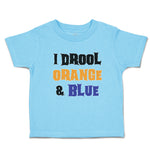 Toddler Clothes I Drool Orange & Blue Toddler Shirt Baby Clothes Cotton