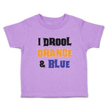 Toddler Clothes I Drool Orange & Blue Toddler Shirt Baby Clothes Cotton