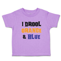 Toddler Clothes I Drool Orange & Blue Toddler Shirt Baby Clothes Cotton