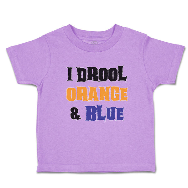 Toddler Clothes I Drool Orange & Blue Toddler Shirt Baby Clothes Cotton