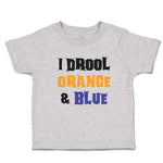Toddler Clothes I Drool Orange & Blue Toddler Shirt Baby Clothes Cotton