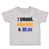 Toddler Clothes I Drool Orange & Blue Toddler Shirt Baby Clothes Cotton
