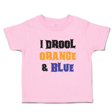 Toddler Clothes I Drool Orange & Blue Toddler Shirt Baby Clothes Cotton