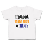 Toddler Clothes I Drool Orange & Blue Toddler Shirt Baby Clothes Cotton