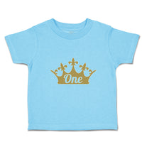 Toddler Clothes Birthday 1 Number Name and with Golden Crown Toddler Shirt