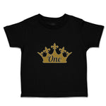 Toddler Clothes Birthday 1 Number Name and with Golden Crown Toddler Shirt