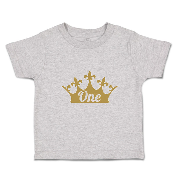 Toddler Clothes Birthday 1 Number Name and with Golden Crown Toddler Shirt